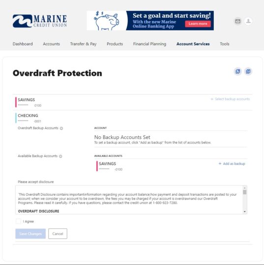 protect against overdrafts