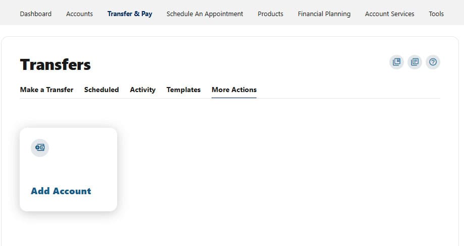 Add account transfer desktop